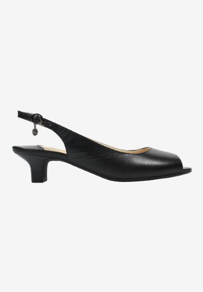 Right side view of Aldene Black Kidskin