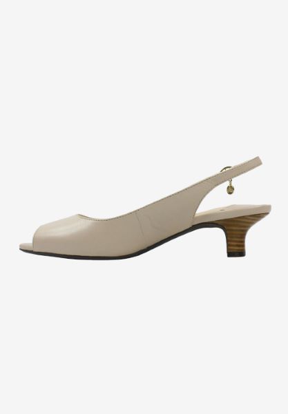Left side view of Aldene Nude Kidskin