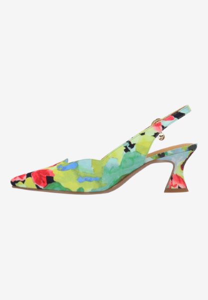 Left side view of Anara GREEN/PINK/BLACK MULTI