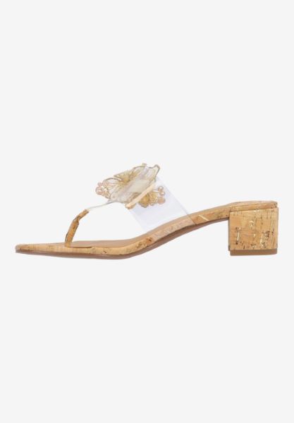 Left side view of Beeutiful CLEAR/NATURAL/GOLD CORK
