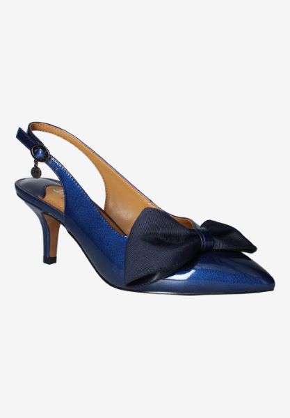 Front view of Devika NAVY PATENT