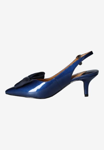 Left side view of Devika NAVY PATENT