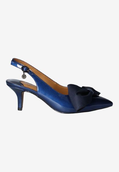 Right side view of Devika NAVY PATENT