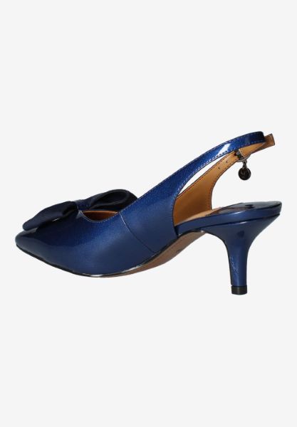 Back view of Devika NAVY PATENT