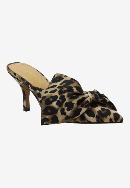 Front view of Elonna Brown Black Animal Print