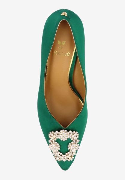 Top view of Ezara EMERALD GREEN SATIN