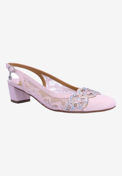 Front view of Faleece PINK SATIN/LACE/STONES