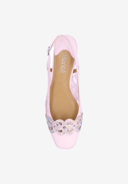 Top view of Faleece PINK SATIN/LACE/STONES