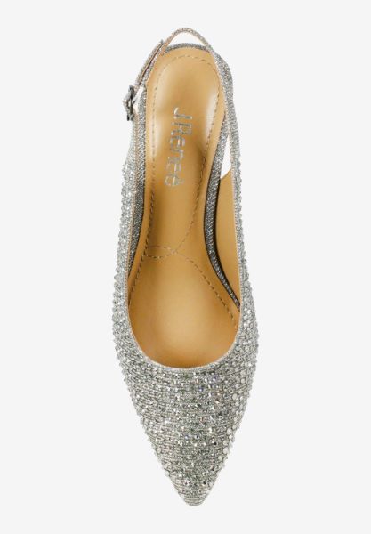 Top view of Ferryanne PEWTER GLITTER/RHINESTONES