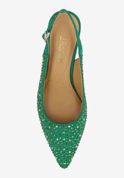 Top view of Ferryanne GREEN OMBRE SATIN/STONES
