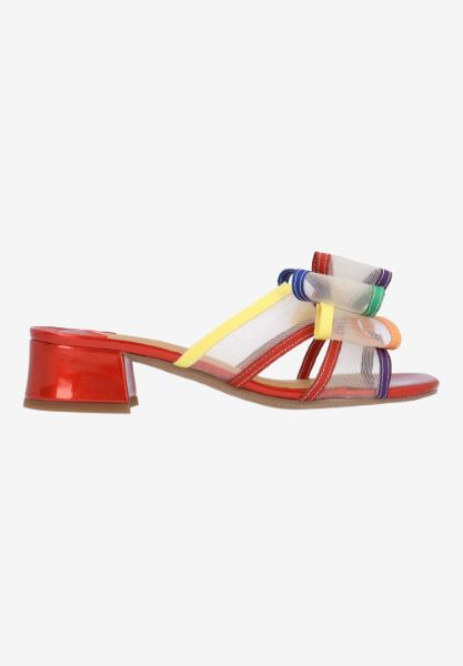 Right side view of Finola BRIGHT MULTI MESH/GROSGRAIN