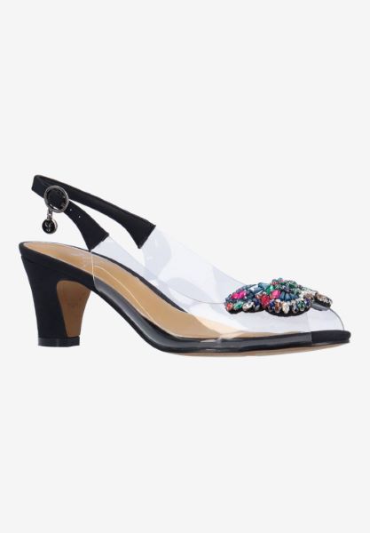 Front view of Gloriana CLEAR/BLACK/BRIGHT MULTI