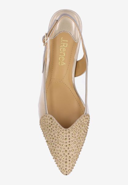 Top view of Gwyn BEIGE PATENT/SATIN/MESH