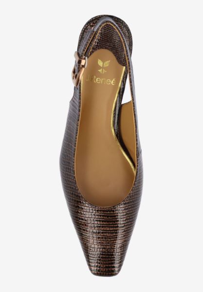 Top view of Hadyn COGNAC LIZARD PRINT