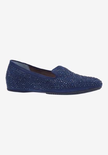 Front view of Hanuko NAVY SUEDE
