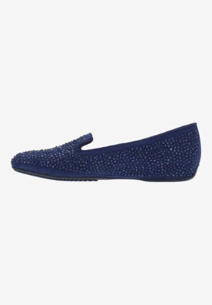 Left side view of Hanuko NAVY SUEDE