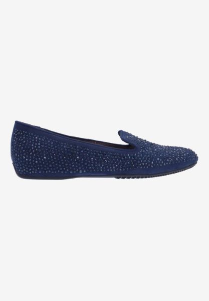 Right side view of Hanuko NAVY SUEDE