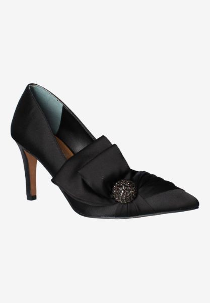 Front view of Hirisha BLACK SATIN