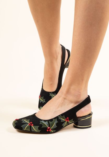 Lifestyle image of Hollee BLACK/GREEN/RED MICROSUEDE