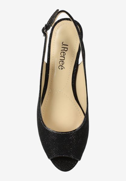Top view of Jenvey Black Glitter