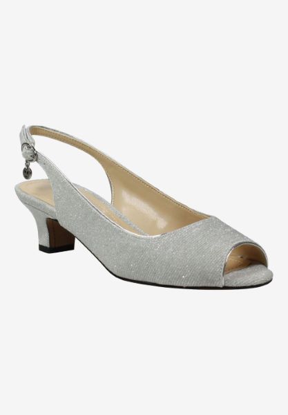Front view of Jenvey Silver Glitter
