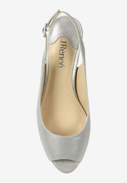 Top view of Jenvey Silver Satin