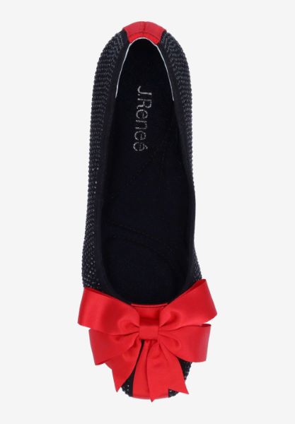 Top view of Jollee BLACK/RED SUEDE/SATIN/STONES