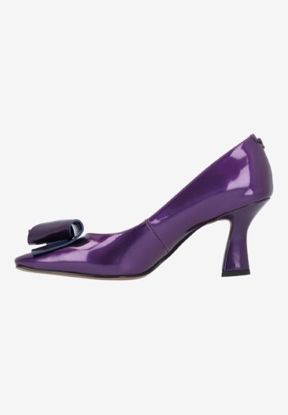 Left side view of Karali PURPLE PATENT