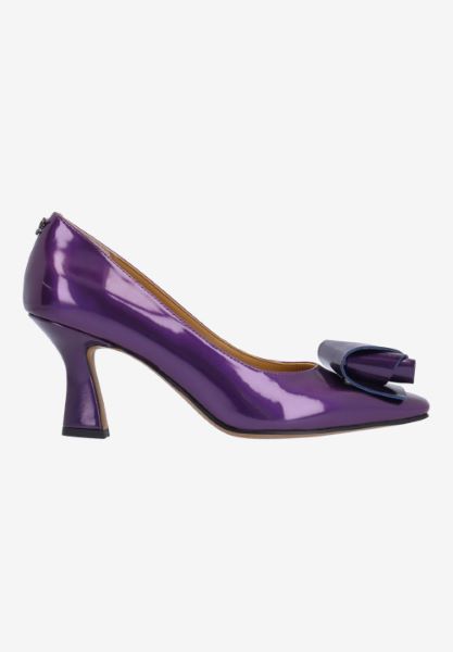 Right side view of Karali PURPLE PATENT