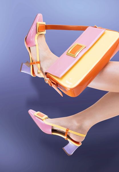 Lifestyle image of Kellen PINK/YELLOW/ORANGE PATENT