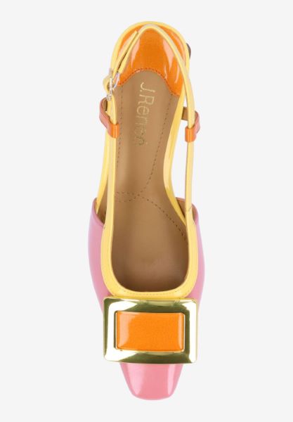 Top view of Kellen PINK/YELLOW/ORANGE PATENT