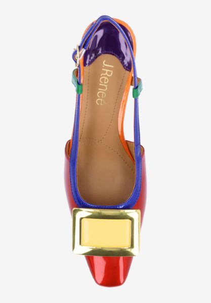 Top view of Kellen RED/BLUE/GREEN PATENT