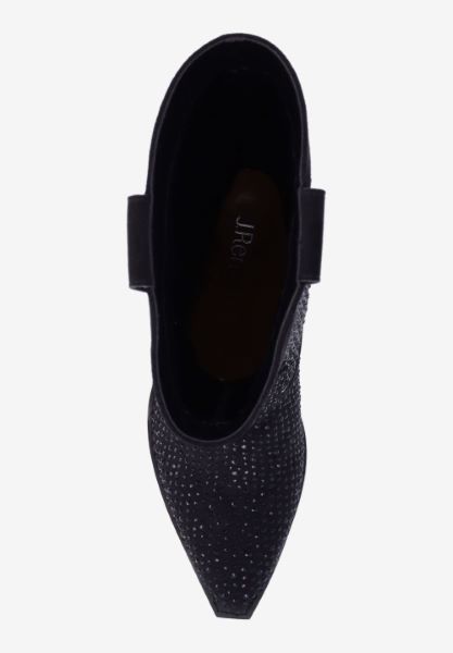 Top view of Laylani BLACK SUEDE/RHINESTONES