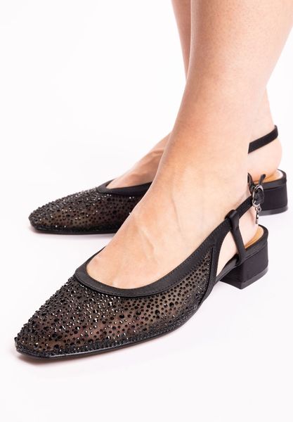 Lifestyle image of Layton BLACK MESH/SATIN/STONES