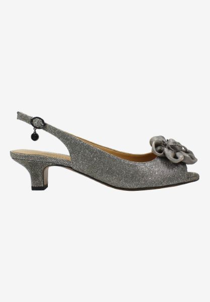 Right side view of Leonelle Pewter Glitter