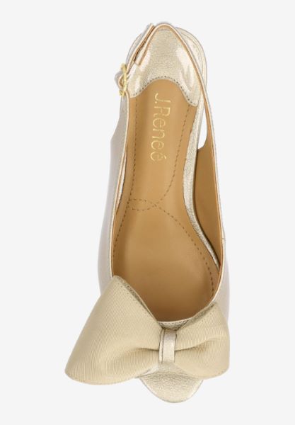 Top view of Lirain TAUPE PATENT/GROSGRAIN