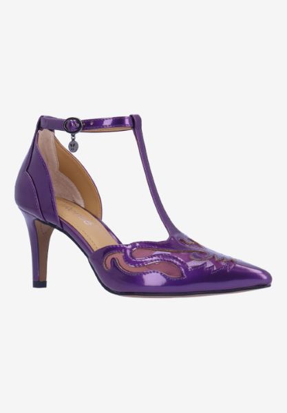 Front view of Lisha PURPLE PATENT