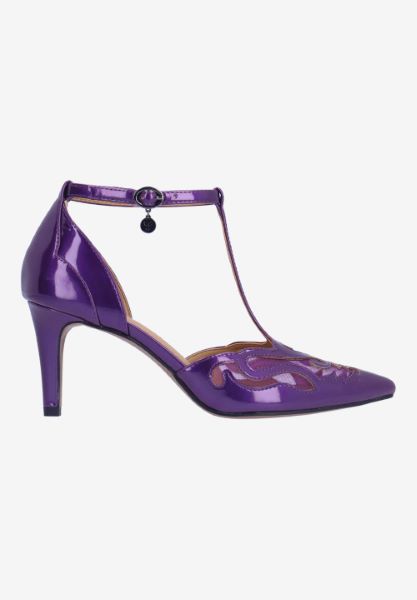Right side view of Lisha PURPLE PATENT
