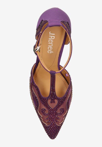 Top view of Lisha PURPLE SATIN