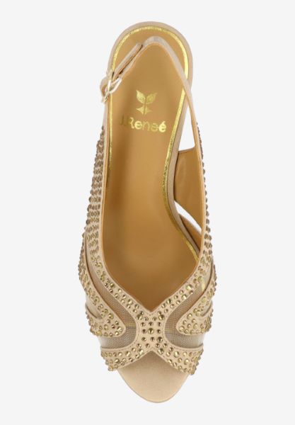 Top view of Lovela BEIGE SATIN