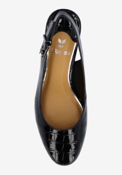 Top view of Malree BLACK CROCO EMBOSSED