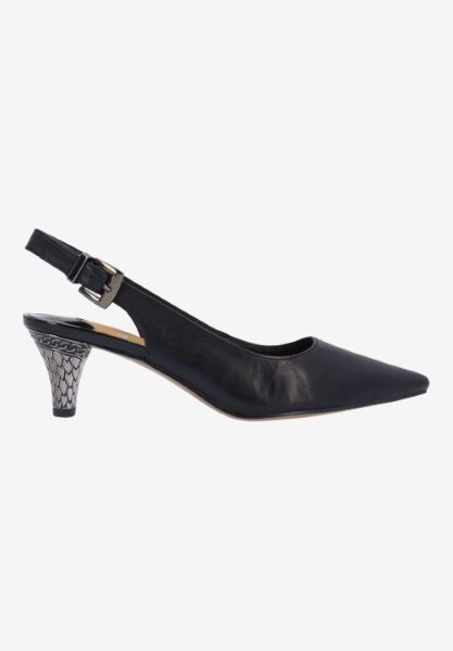 Right side view of Mayetta BLACK KIDSKIN