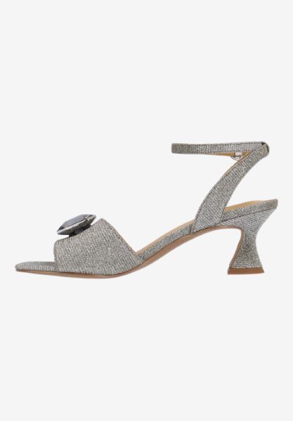 Left side view of Nickee PEWTER DANCE GLITTER