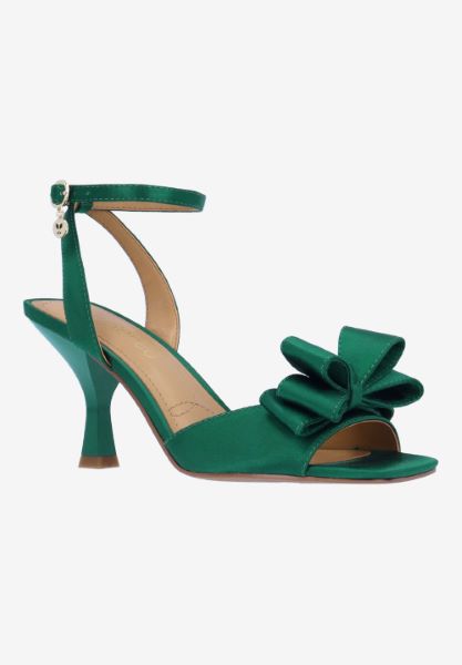 Front view of Nishia EMERALD GREEN SATIN
