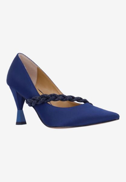 Front view of Nyomee NAVY SATIN