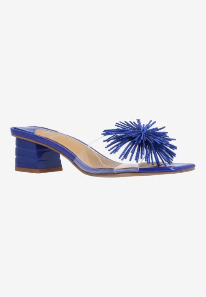 Front view of Ozara CLEAR/ROYAL BLUE PATENT
