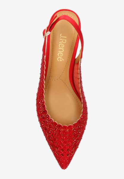Top view of Pranil RED SATIN