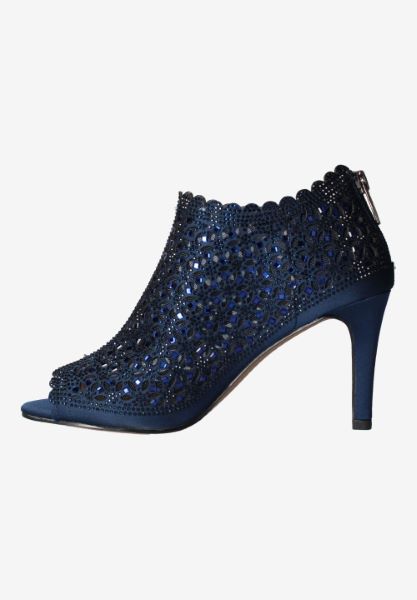 Left side view of Radita NAVY SATIN