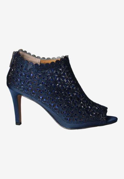 Right side view of Radita NAVY SATIN