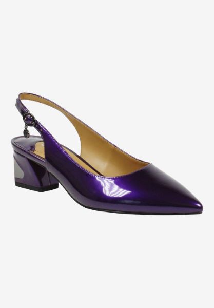 Front view of Shayanne PURPLE PATENT